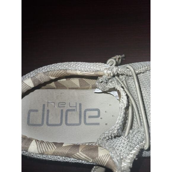 Hey Dude Slip On Shoes Mens Size 8 Wally Sox Casual Mesh Shoes Beige - Picture 6 of 16